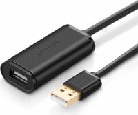 Ugreen US121 USB-A apa - USB-A anya 2.0 Aktív Hosszabbító kábel - Fekete (10m)