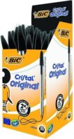 BIC Cristal Original Kupakos golyóstoll - 0,32mm / Fekete (50 darabos)