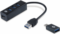 Conceptronic HUBBIES04B USB 3.0 HUB (4 port) + USB-C Adapter