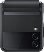 Samsung Galaxy Z Flip4 Gyári Bőr Tok - Fekete