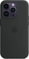 Apple iPhone 14 Pro Magsafe gyári Szilikon Tok - Éjfekete