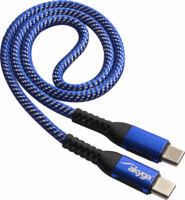 Akyga AK-USB-386100W USB-C apa - USB-C apa Adat és töltő kábel - Kék (0.5m)