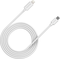 Canyon CNE-CFI12W Lightning apa - USB-C apa Adat és töltő kábel - Fehér (2m)
