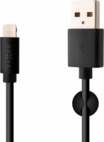 Fixed USB-A apa - Lightning apa Adat és töltő kábel - Fekete (1m)