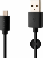 Fixed USB-A apa - USB-C apa 2.0 Adat és töltő kábel - Fekete (1m)