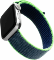 Fixed Apple Watch S1/2/3/4/5/6/7/SE Nylon szíj 42/44/45 mm - Neon Kék