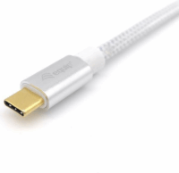 Equip 128356 USB-C apa - USB-C apa 3.2 Adat és töltő kábel - Fehér (1m)