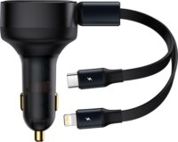 Baseus Enjoyment USB-C/Lightning Autós töltő - Fekete (30W)