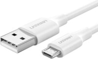 Ugreen US289 USB-A apa - Micro USB-B apa 2.0 Adat és töltőkábel - Fehér (0,25m)
