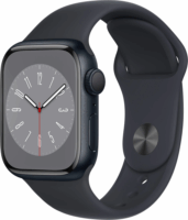 Apple Watch Series 8 GPS (45 mm) Okosóra - Éjfekete Alumíniumtok Éjfekete Sportszíjjal