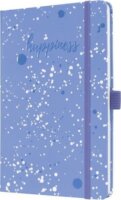 Sigel Jolie Happiness 87 lapos 135x203 mm vonalas jegyzetfüzet - Kék mintás