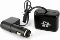 Delight 55050 Szivargyújtó elosztó 6A (2x Szivargyújtó csatlakozó + 1x USB) Fekete