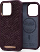 Njord Salmon Leather MagSafe Apple iPhone 14 Pro Bőr Tok - Bordó