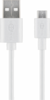 Goobay 43837 USB-A apa - Micro USB apa 2.0 Adat és töltőkábel - Fehér (1m)