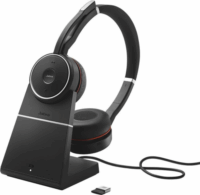 Jabra Evolve 75 SE MS Duo Wireless Headset + Link 380 + Töltőállomás - Fekete