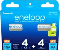 Panasonic Eneloop Újratölthető AA/AAA elem készlet (8db/csomag)