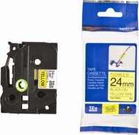Brother TZEFX651 P-Touch Feliratozógép szalag 24 mm sárga alapon fekete, flexibilis