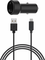Xqisit 31527 Autós USB-A töltő - Fekete (5V / 2.4A)