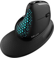 Delux M618XSD Wireless/USB Vertikális Egér - Fekete