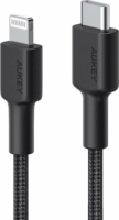 Aukey CB-CL03 Lightning apa - USB-C apa 2.0 Adat és töltő kábel - Fekete (2m)