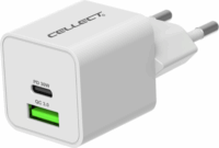Cellect Hálózati USB-A/USB-C töltő adapter - Fehér