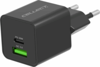 Cellect Hálózati USB-A/USB-C töltő adapter - Fekete