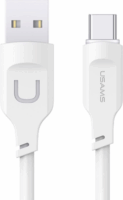 USAMS SJ568 USB-A apa - USB-C apa 2.0 Töltő kábel - Fehér (1.5m)