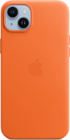 Apple MagSafe-rögzítésű iPhone 14 Plus Gyári Bőrtok - Narancs