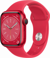 Apple Watch Series 8 LTE (41 mm) Okosóra - Piros Alumíniumtok Piros Sportszíjjal