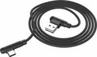 HOCO X46 USB-A apa - USB-C apa 2.0 Adat és töltőkábel - Fekete (1m)