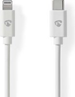 Nedis Apple USB Type-C apa - Lightning apa 2.0 adat és töltő kábel - Fehér (2m)