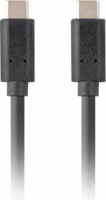Lanberg USB-C apa - USB-C apa 3.2 Adat és töltő kábel - Fekete (1.8m)