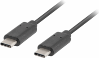 Lanberg USB-C apa - USB-C apa 3.2 Adat és töltő kábel - Fekete (1m)