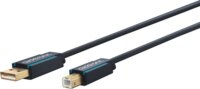 Clicktronic USB-A apa - USB-B apa 2.0 Nyomtató kábel - Fekete (3m)