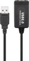 Goobay 60119 USB-A apa - USB-A anya Aktív hosszabbító kábel - Fekete (10m)