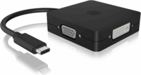 RaidSonic Icy Box USB-C apa - VGA/HDMI/DisplayPort/DVI-D anya Adapter