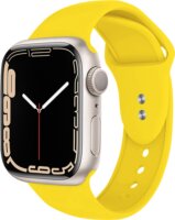 Crong Liquid Apple Watch S1/2/3/4/5/6/7/8/SE Szilikon szíj 38/40/41mm - Citromsárga