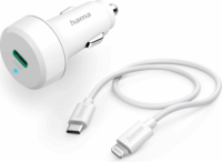Hama 201611 Autós USB-C töltő - Fehér (20W)