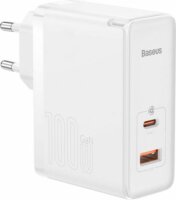 Baseus Travel Charger GaN5 Pro Quick USB-C / USB-A töltő - Fehér (100W)