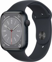 Apple Watch Series 8 GPS (41 mm) Okosóra - Éjfekete Alumíniumtok Éjfekete Sportszíjjal