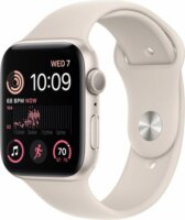 Apple Watch SE (2022) GPS (44mm) Okosóra - Csillagfény Alumíniumtok Csillagfény Sportszíjjal