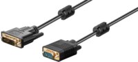 Goobay 93260 DVI-I - VGA Kábel 2m - Fekete