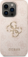Guess 4G Big Metal Logo Apple iPhone 14 Pro Max Szilikon Tok - Rózsaszín