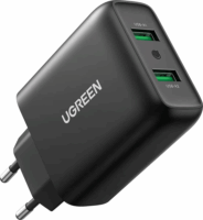 Ugreen Hálózati 2xUSB-A töltő - Fekete (36W)