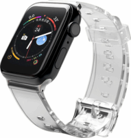 Fusion Light Apple Watch 2/3/4/5/6/SE/7 Szilikon szíj 42/44/45 mm - Fekete