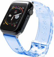Fusion Light Apple Watch 2/3/4/5/6/SE/7 Szilikon szíj 42/44/45 mm - Kék