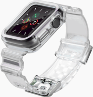 Fusion Light Set Apple Watch 2/3/4/5/6/SE/7 Szilikon szíj 38/40/41mm - Fekete