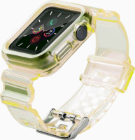 Fusion Light Set Apple Watch 2/3/4/5/6/SE/7 Szilikon szíj 38/40/41mm - Sárga