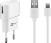 Goobay 45299 USB-C / USB-A Hálozati töltő készlet - Fehér (5W)