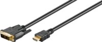 Goobay 51581 DVI-D apa - HDMI 1.4 apa kábel 3m - Fekete